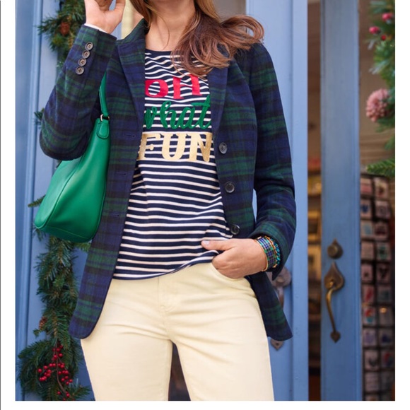 Black Watch Plaid long blazer - Picture 4 of 5